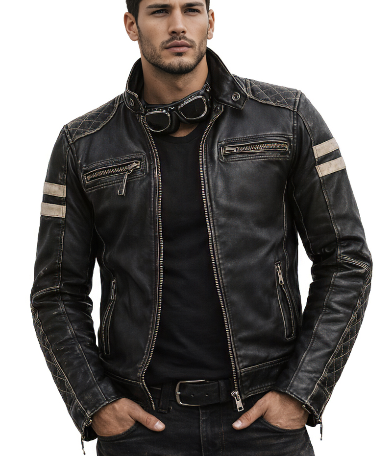 RIVERDALE RETRO CE PREMIUM MC SKINNJAKKE MCV