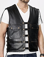 Mc Vest Tony Svart Skinnvest Mcv