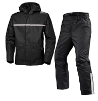 Kr Motorain Sort Regndrakt 2-Deks