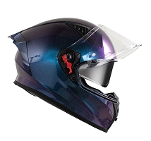 Black Atom Ece R22.06 Gloss Chameleon Blue Integral Mc Hjelm