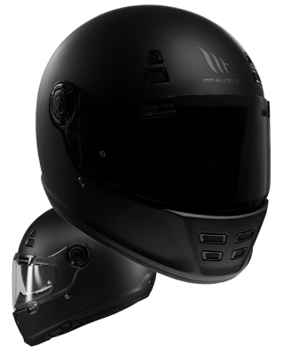 Retro Mt Black Edition Sv Matt Ece 22.06 Mc-Hjelm