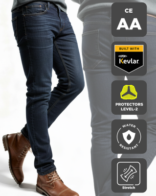 Cruiser V4 Wp Darkblue Jaguar-Aa Kevlar Mc Jeans Regular Leg Mcv
