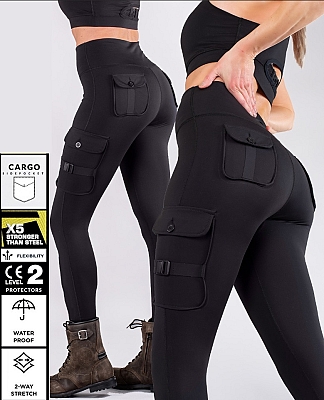 Lady Cargo Touring Vanntett Ce 17092 Leggings Biker Mc Pants Mcv