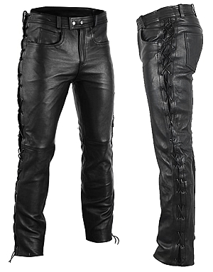 Skinnbukser Unisex Lace Up Snørebukser Kuskinn Mc Skinnbukser - Mcv