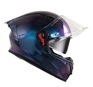 Black Atom Ece R22.06 Gloss Chameleon Blue Integral Mc Hjelm
