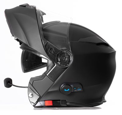 Blinc Bluetooth Matt Svart Rs983 Stereo Mc Hjelm