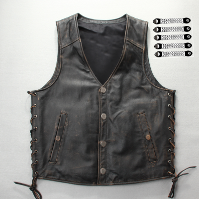 Premium Biker Reager Distressed Hd Skinnvest