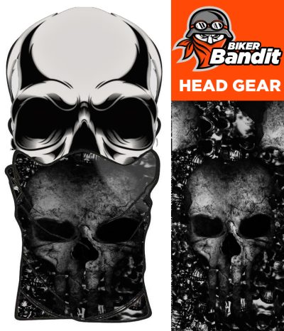 Skulldes White Bandanna Hals Tube Hals Varmere Balaclava