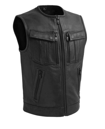 Premium Armor Hele Body Dobbel Zip Vest Lærvest Ds1