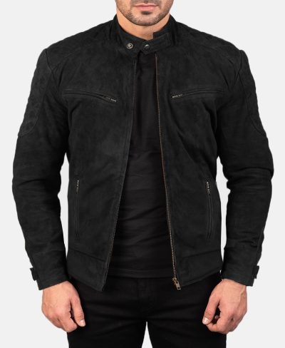 Nubuck Retro Black Ce Premium Mc Skinnjakke