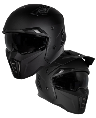 Streetfighter Sv Matt Black Ece 22-06 Ece 22-06 Motorsykkel / Korshjelm