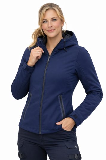 Lady Bandit Armor Navyblue Softshell Ce-Aa Allvær Motorsykkeljakke