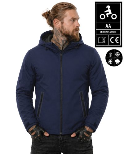 Bandit Armor Navyblue Softshell Ce-Aa Motorsykkeljakke