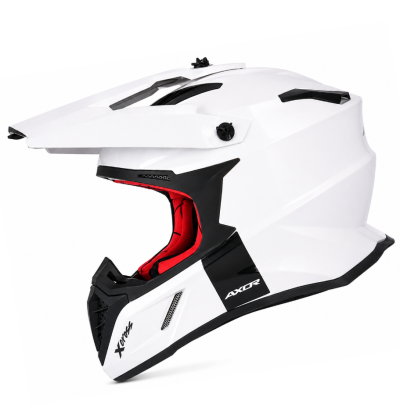 Axor X-Cross Solid White Motocross Cross Hjelm  