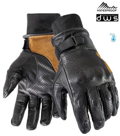 Vintage Rider Black Waterproof Street Gatehansker