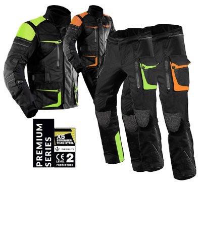 FULLSETT PREMIUM DYNATECH KEVLAR 17092:2020 VANNTETT MOTORSYKKEL HELDRAKT