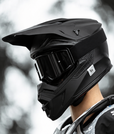 Mt Sniper Matt Black Motocross Cross Hjelm 