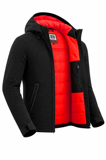 Bandit Armor Black-Red Softshell Ce-Aa Motorsykkeljakke
