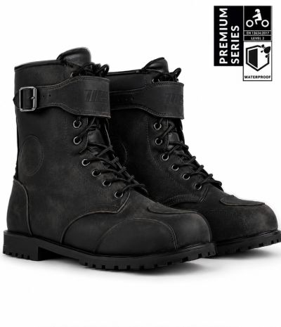 Black Distressed Ce-Level 2 Vanntette Mc-Støvler
