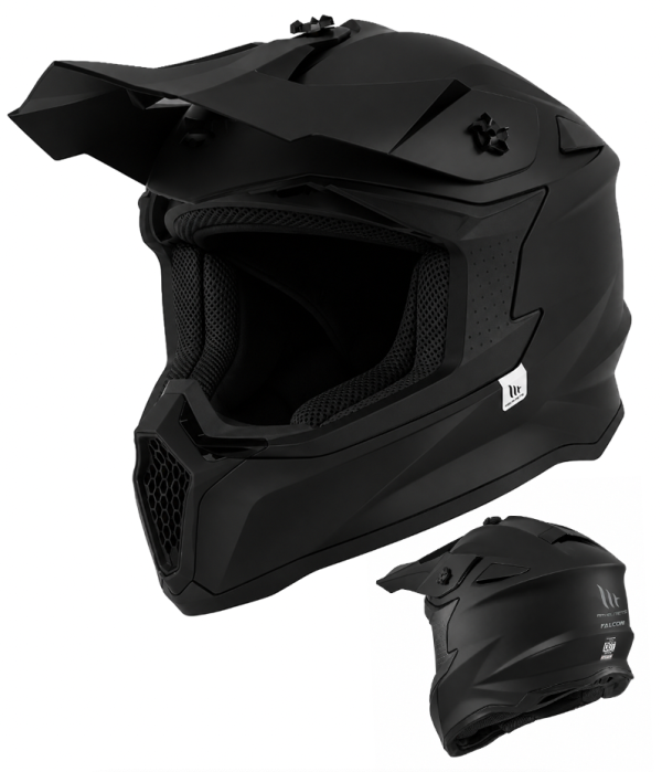 Mt Sniper Matt Black Motocross Cross Hjelm 
