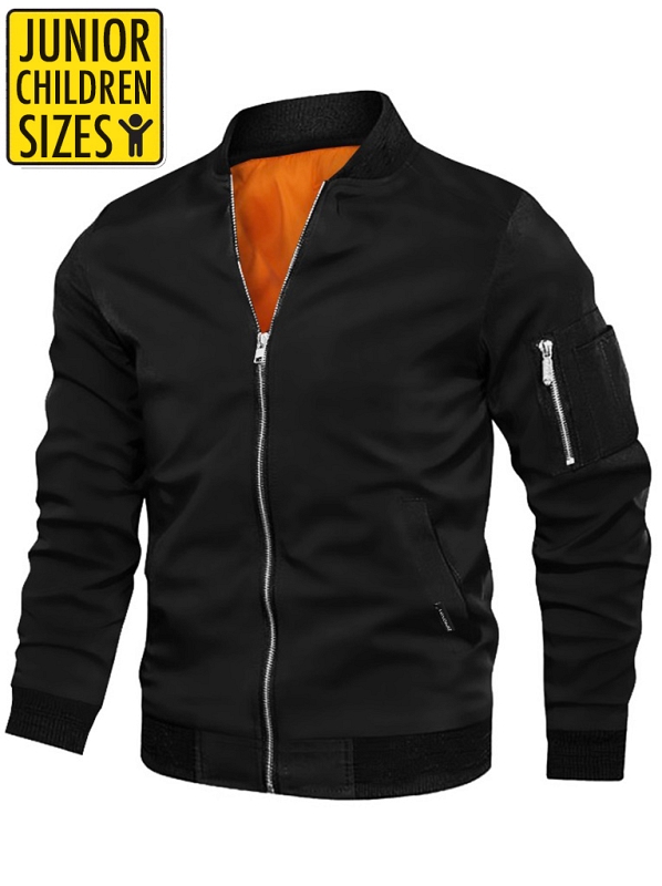 Junior / Barn Kevlar Bomberjakke Ce Aa 17092:2020 Svart Mc Jakke - Mcv