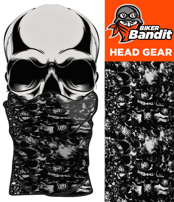 Skull Camo Bandanna Hals Tube Hals Varmere Balaclava