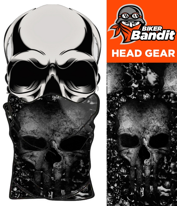 Skulldes White Bandanna Hals Tube Hals Varmere Balaclava