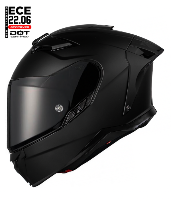 Darkrider Echo Sv 22-06 Matt Black Mc Hjelm Mcv