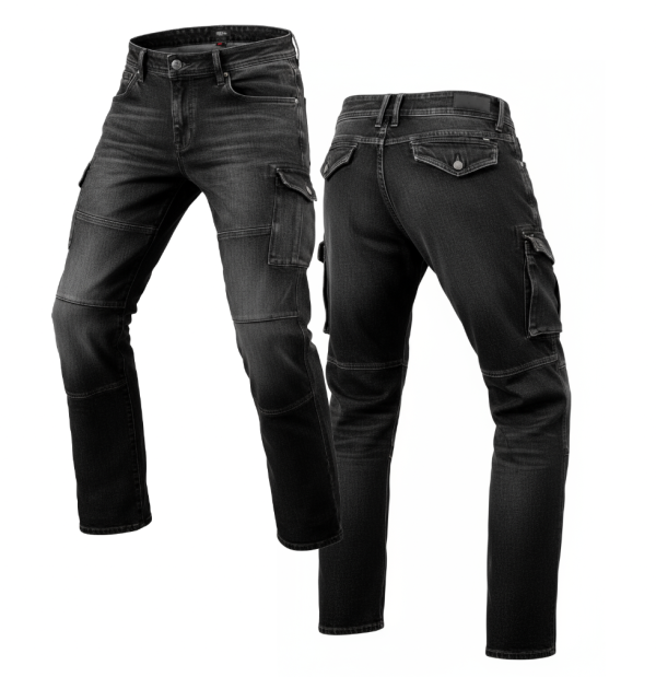 Bulletride Cargo Grey Dark Kevlarjeans Ce-Aa Vanntette Mc-Jeans