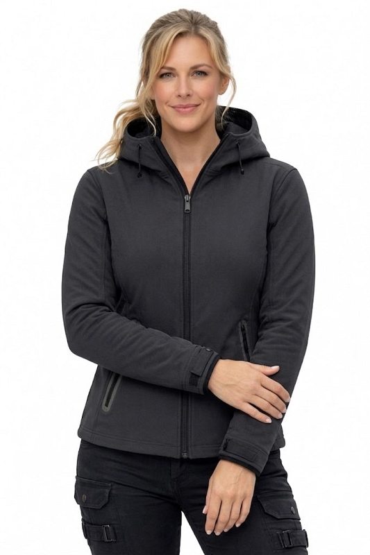 Lady Bandit Armor Darkgrey Softshell Ce-Aa Allvær Motorsykkeljakke