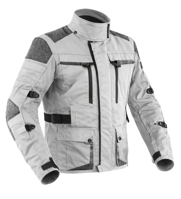 Premium Dynatech Grey Kevlar 17092:2020 Vanntett Mc Allværsjakke