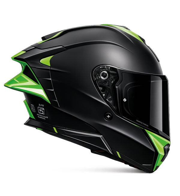 Brutale Corsa Matt Black Green Ece 22.06 Solskilde Mc Hjelm