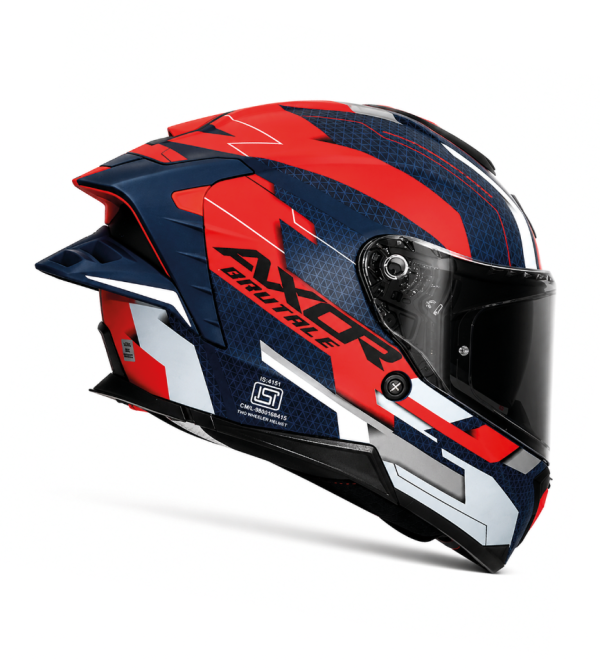 Brutale Plexus Matte Blue Red Ece 22.06 Solskilde Mc Hjelm