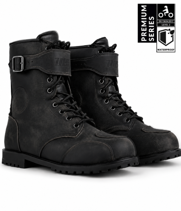 Black Distressed Ce-Level 2 Vanntette Mc-Støvler