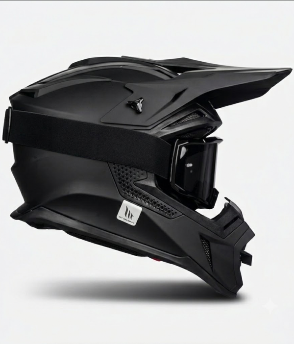 Mt Sniper Matt Black Motocross Cross Hjelm 