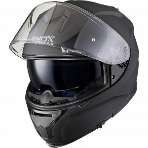 Shox AMMO Solid Matt Black 3003 Solskjerm Mc-hjelm