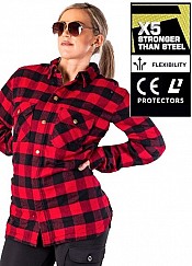 Lady Kev01 Flannel Premium RØd Vanntett Mekevlaren Mc-skjorte