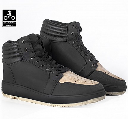 Black Street Air Ankle Motorcycle Boot Black/grey Mc Sneakers