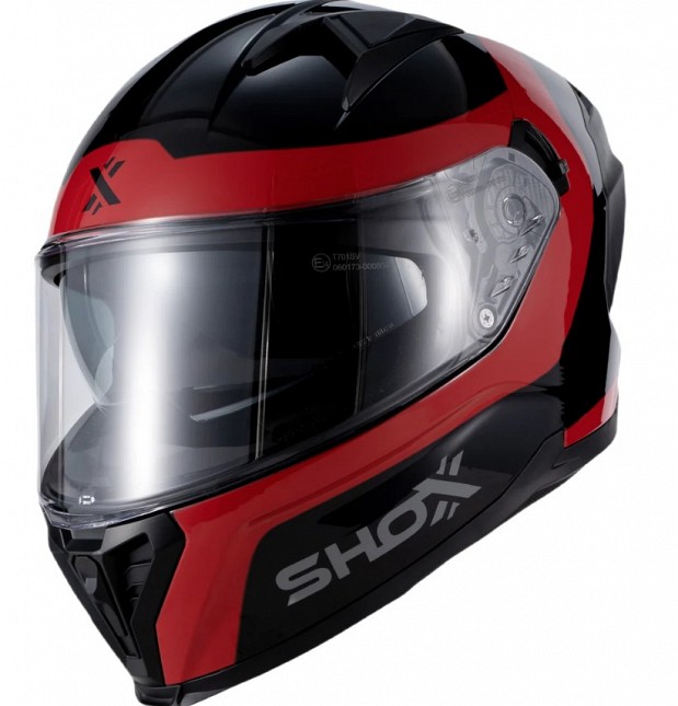 Shox Rapid Advance Gloss Black Red  Sv Integral Mc Hjelm