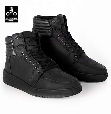 Black Street Air Ankle Motorcycle Boot Fullblack Mc Sneakers